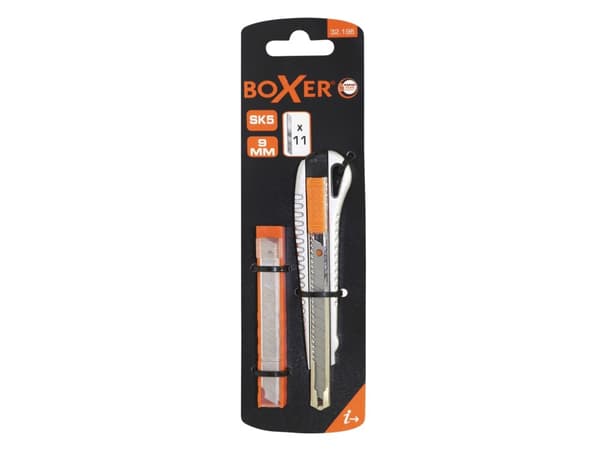Boxer® hobbykniv 9 mm inkl. 10 ekstra knivblade i SK5 high end Blade