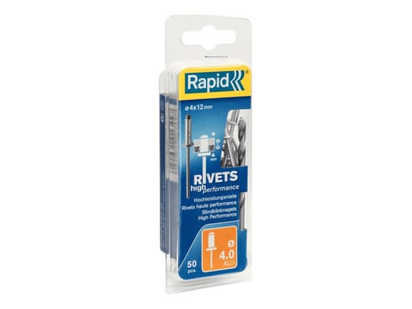 Rapid 5000384, Alumiini, Terästä, Ruostumaton teräs, RP10 , RP40, RP60, RP100, 4 mm, 1,2 cm, 35 mm