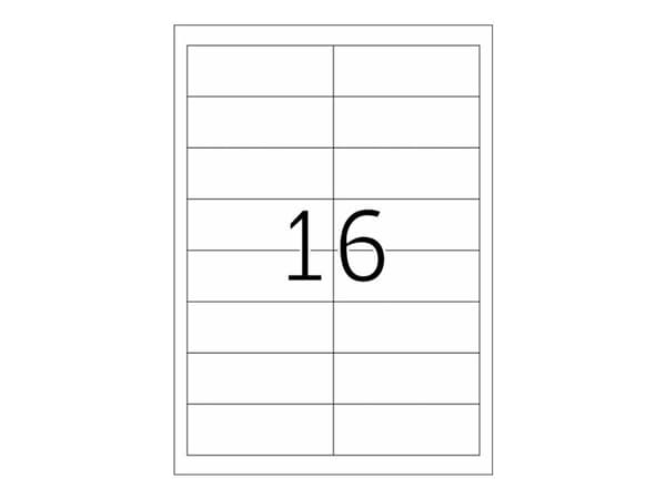 HERMA Premium - Papper - matt - permanent självhäftande - vit - 97 x 33.8 mm 1600 etikett (er) (100 ark x 16) laminerade etiketter