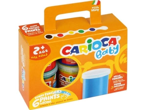 Carioca Finger paint, Flere, Vaskbar, 80 ml