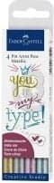 Faber-Castell India ink Pitt Artist Pens, Metallic