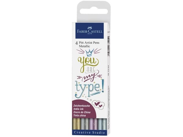 Faber-Castell India ink Pitt Artist Pens, Metallic