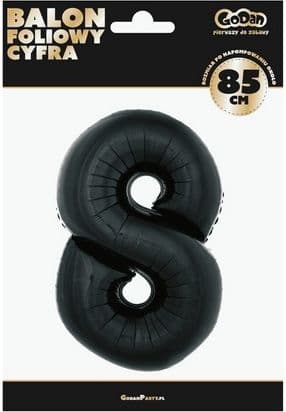 GoDan foliopallo "8" musta 85cm