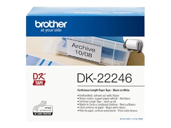 Brother DK-22246 - Papir - svart på hvitt - Rull (10,3 cm x 30,48 m) 1 rull(er) sammenhengende etiketter - for Brother QL-1050, QL-1060N, QL-1100