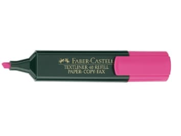 Faber-Castell TEXTLINER 48 REFILL - Markeringspenn - fluorescerende rosa - vannbasert blekk - 1-2-5 mm