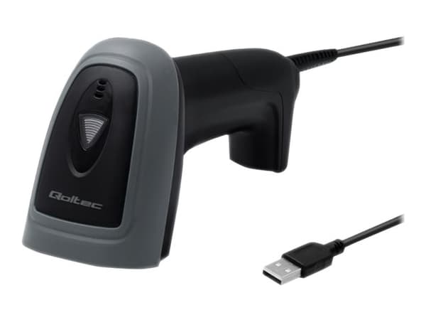 Qoltec 50863, Kannettava viivakoodinlukija, 1D/2D, LED, 0 - 45°, 0 - 45°, 300 sek/sivu