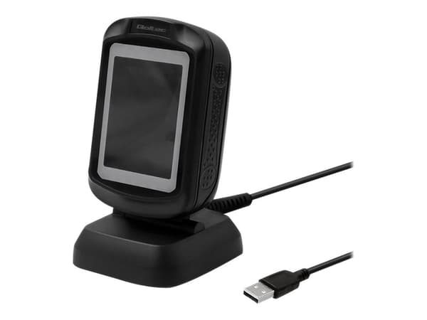 Qoltec - Streckkodsskanner - desktop - 2D-imager - 300 skanning/sek - avkodad - USB