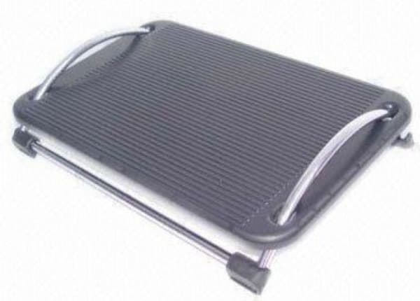 Ergonomic footrest with angle adjustment, black