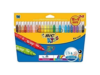 BIC KiDS KID COULEUR - Markering - vattenbaserat bläck - 0.8 mm - medel (paket om 24)