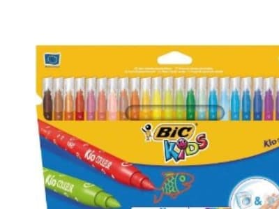 BIC KiDS KID COULEUR - Markering - vattenbaserat bläck - 0.8 mm - medel (paket om 24)
