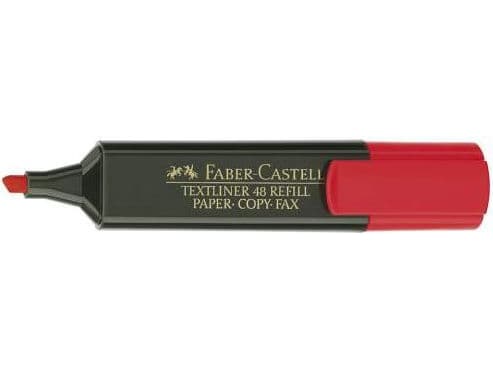 Faber-Castell TEXTLINER 48 REFILL - Markeringspenn - fluorescerende rød - vannbasert blekk - 1-2-5 mm