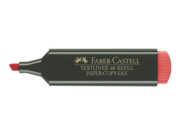 Faber-Castell TEXTLINER 48 REFILL - Markeringspenn - fluorescerende rød - vannbasert blekk - 1-2-5 mm