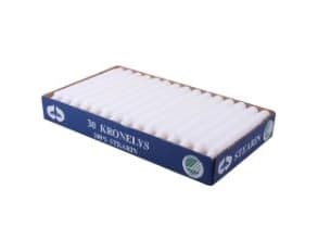 Kronelys Ø22x200 mm Brændetid 7 timer Hvid - (30 stk.)