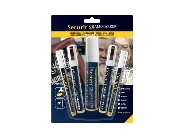 Securit BL-SMAMIX-V5-WT, Vit, 5 styck