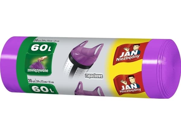 JAN Niezbędny Sarantis Jan Niezbędny Duftende søppelsekker 60L lilla 1 pakke - 20 stk.