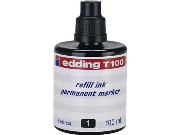 edding T 100 - Blekk - permanent - svart - 100 ml