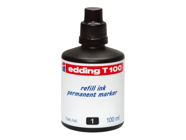 edding T 100 - Blekk - permanent - svart - 100 ml