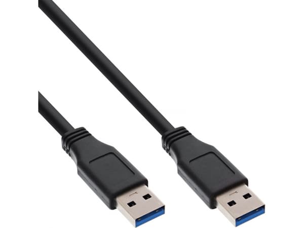 InLine 5.0m USB 3.0, 5 m, USB A, USB A, USB 3.2 Gen 1 (3.1 Gen 1), hane/kvinna, svart