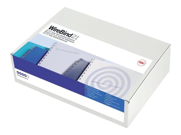 GBC MultiBind - 12 mm - 21 ringar - A4 (210 x 297 mm) - 85 ark - vit - 100 stk bindningstråd - för P/N: IB271212, IB271250