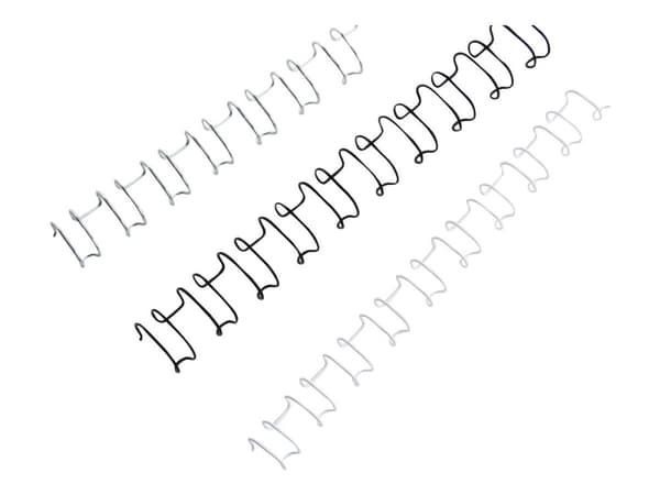 GBC MultiBind - 14 mm - 21 ringer - A4 (210 x 297 mm) - 130 ark - sølv - 100 stk bindestreng - for P/N: IB271212, IB271250