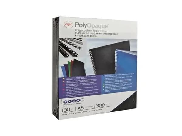 GBC PolyOpaque - A4 (210 x 297 mm) - 300 mikroner - mørk blå - 100 stk PVC-permomslag - for IBICO CombBind ibiMaster 250e
