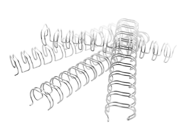 GBC WireBind - 8 mm - 24 ringer - A5 (148 x 210 mm) - 70 ark - sølv - 100 stk bindestreng