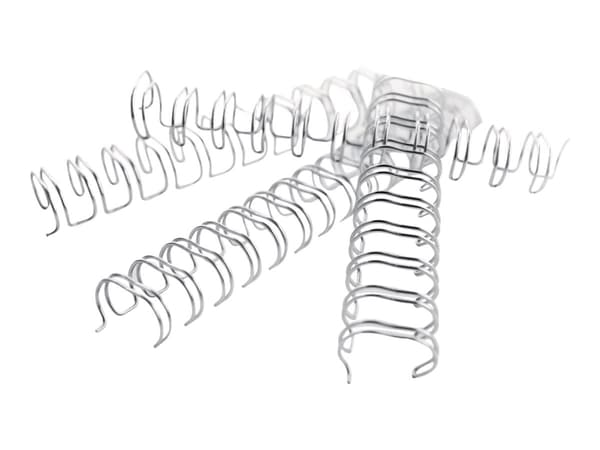 GBC WireBind - 12 mm - 34 ringer - A4 (210 x 297 mm) - 115 ark - sølv - 250 stk bindestreng