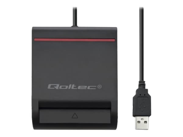 Qoltec 50642 - SMART-kortläsare - USB 2.0 - svart