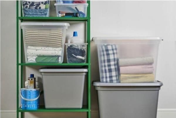ORPLAST Beholder med klips 55l RobuStore 1972 Transparent