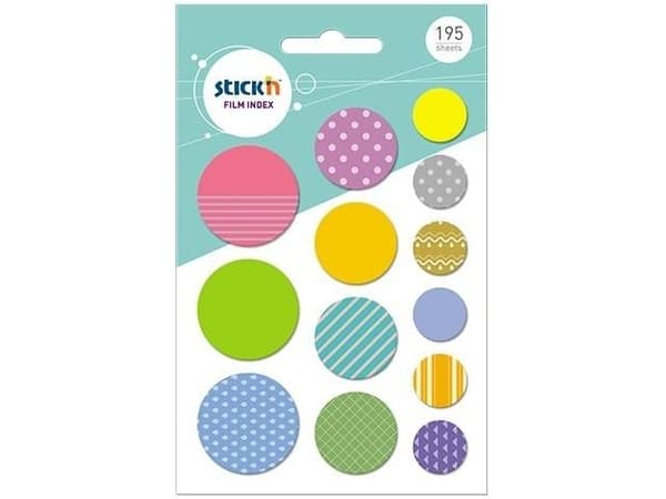 Stickn Tabs som indekserer sirkelformer