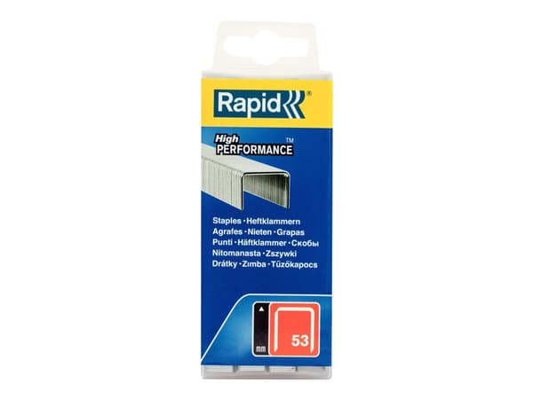 Rapid-niitit tyyppi 53 8 mm PP - 8 mm hienokierteiset niitit, ihanteelliset tekstiilien käsittelyyn.