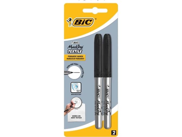 BIC 933872, 2 stykker, Svart, Svart, Sølv, Sølv, Plastikk, Gummi, 0,6 mm