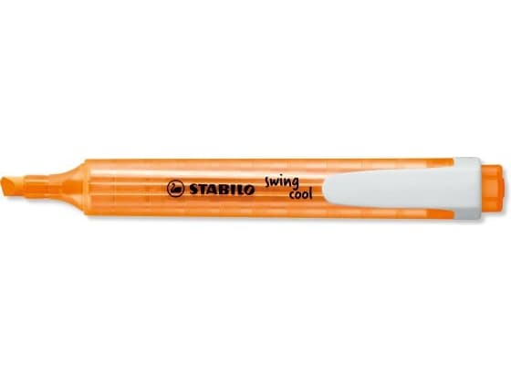 STABILO swing cool Pastel, 1 stykker, Oransje, Meisel tupp, Oransje, Hvit, Plast, 1 mm