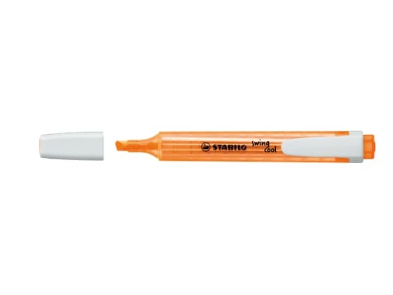 STABILO swing cool Pastel, 1 stykker, Oransje, Meisel tupp, Oransje, Hvit, Plast, 1 mm
