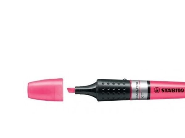 STABILO Luminator, 1 styck, Rosa, Mejselspets, Svart, Silver, Polypropylen (PP), 2 mm