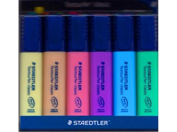 STAEDTLER Textsurfer classic - tekstinkirjoituskynä - värivalikoima - pigmenttimuste - 1-5 mm (6 kpl)