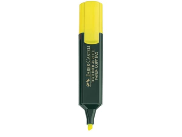 Faber-Castell TEXTLINER 48 REFILL - Markeringspenn - fluorescerende gul - vannbasert blekk - 1-2-5 mm