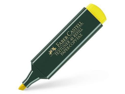Faber-Castell TEXTLINER 48 REFILL - Markeringspenn - fluorescerende gul - vannbasert blekk - 1-2-5 mm