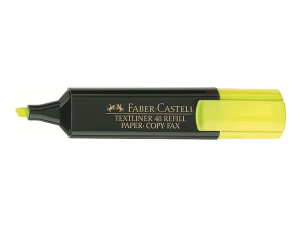 Faber-Castell TEXTLINER 48 REFILL - Markeringspenn - fluorescerende gul - vannbasert blekk - 1-2-5 mm