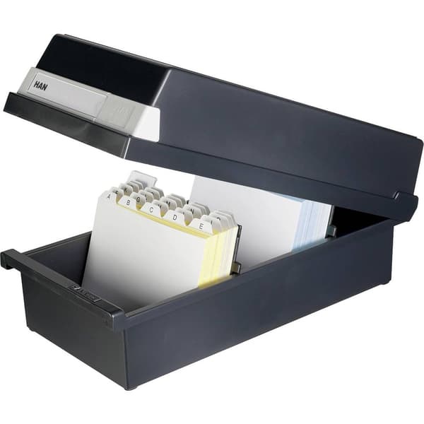 HAN 956-13 956-13 Kartoteksbox Svart max. antal kort: 1.300 kort DIN A6 tvärs