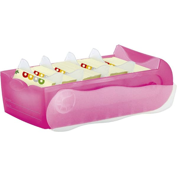 HAN CROCO 997-663 Kortlåda Genomskinlig, Rosa max. antal kort: 900 kort DIN A7 tvärs inkl. 100 linjerade kort