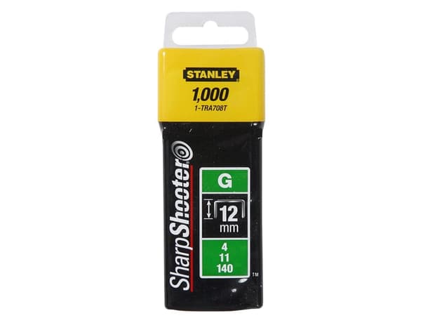 Stanley PUNTI TIPO g - Klamrar - 14 mm - stål - zinkpläterad - paket med 1000 - för P/N: 6-TR250
