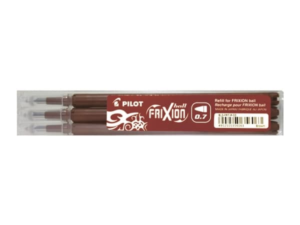 Pilot Pen Pilot Erasable Pen Refill FRIXION BROWN PAKKE MED 3 - BLS FR7 BN