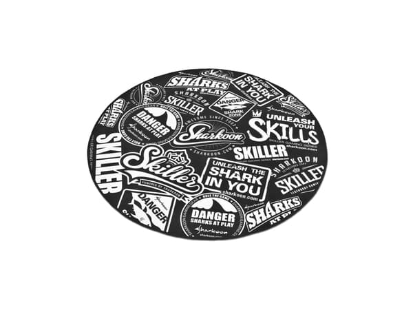Sharkoon SKILLER SFM10 - Stolmatta för gaming - rund - 120 cm - svart, vit