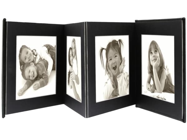 Deknudt Leporello - Musta - 8 arkkia - 10 x 15 cm - Nahka - 145 mm - 195 mm ( A66DC2 8PH 10X15 )