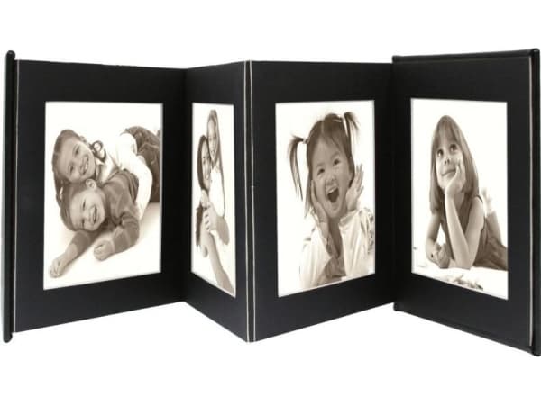 Deknudt Leporello - Musta - 8 arkkia - 10 x 15 cm - Nahka - 145 mm - 195 mm ( A66DC2 8PH 10X15 )