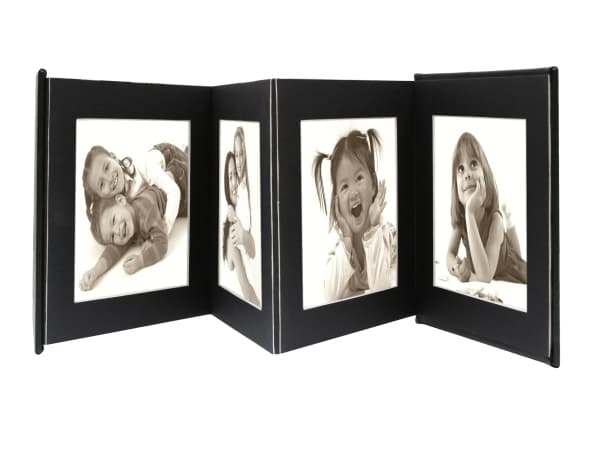 Deknudt Leporello - Musta - 8 arkkia - 10 x 15 cm - Nahka - 145 mm - 195 mm ( A66DC2 8PH 10X15 )