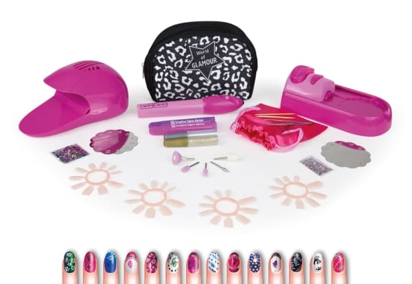Lena Mani-Pedi Nail Salon, Lasten manikyyrisetti, 8 vuotta, vaatii paristot, Monivärinen