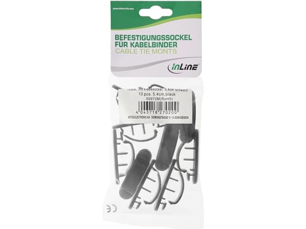 InLine 59970, Kabelholder, Sort