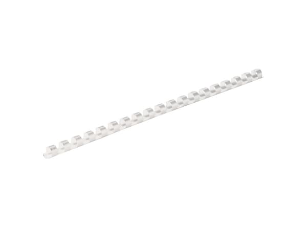 Fellowes - 6 mm - 21 ringer - A4 (210 x 297 mm) - 20 ark - hvit - 100 stk plastbindekam - for Fellowes Galaxy 500, Orion 500, Pulsar+ 300, Quasar+ 50